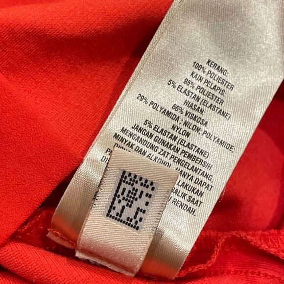 Ted Baker Josa Red Orange Tunic Shift Dress with a Chiffon Outer Layer size 2 - Picture 9 of 11